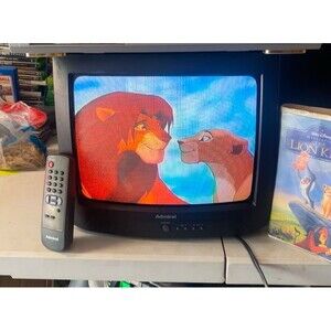 Vintage Rare  Admiral 13" CRT TV W remote JSJ12305 Tested Working